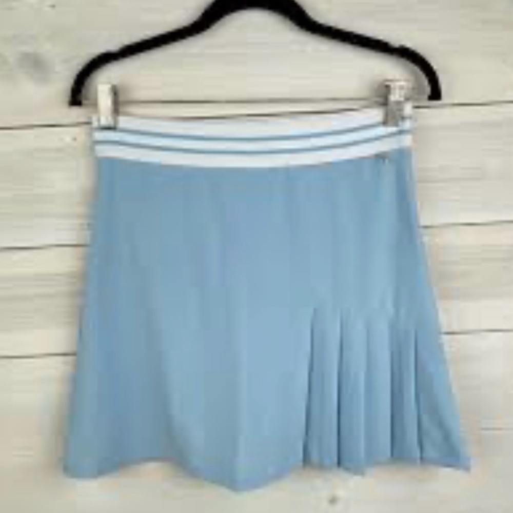 Blue Pleated Women's Skirt